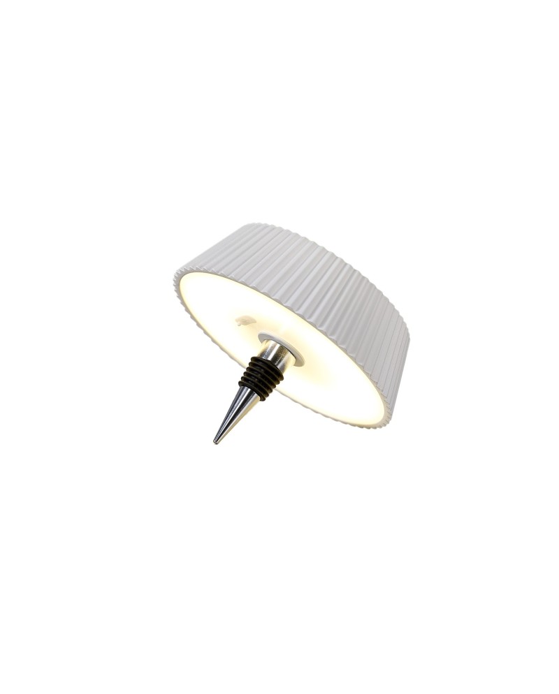RELAX * TAPON BOTELLA LED BLANCO - RECARGABLE